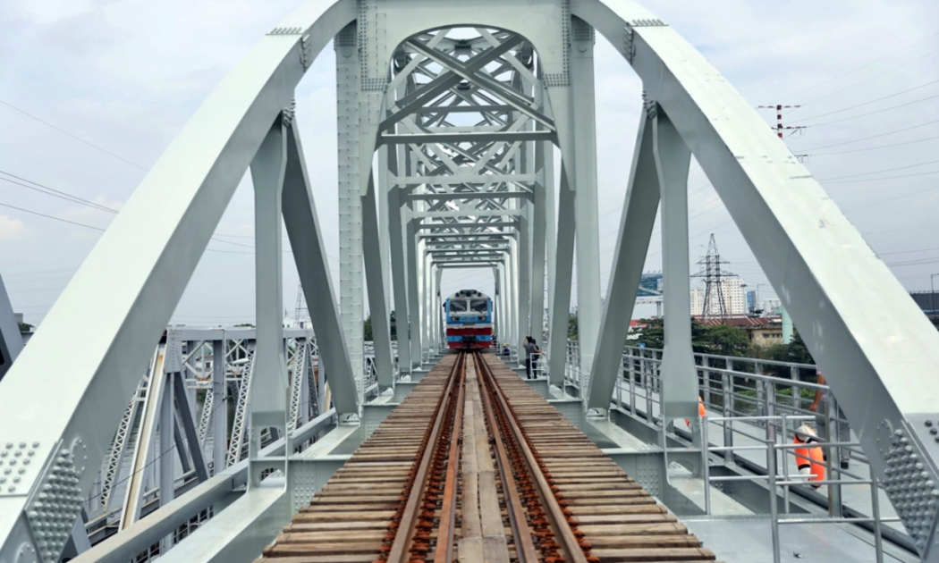 Cầu đường sắt Bình Lợi mới đưa vào khai thác năm 2019.