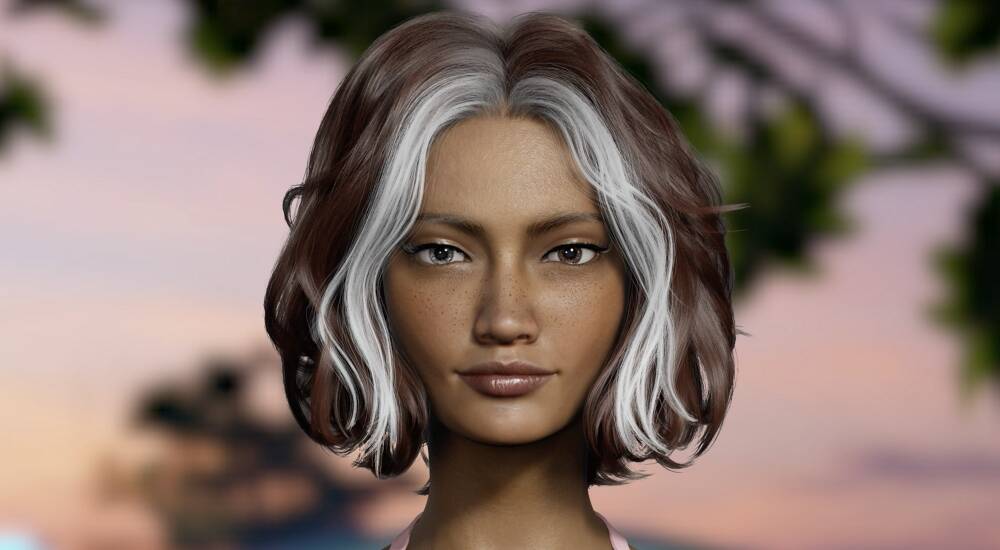 Đại sứ ảo của LVMH c&oacute; những đường n&eacute;t tự nhi&ecirc;n, với những đốm t&agrave;n nhang v&agrave; l&agrave;n da b&aacute;nh mật mang lại vẻ trẻ trung.