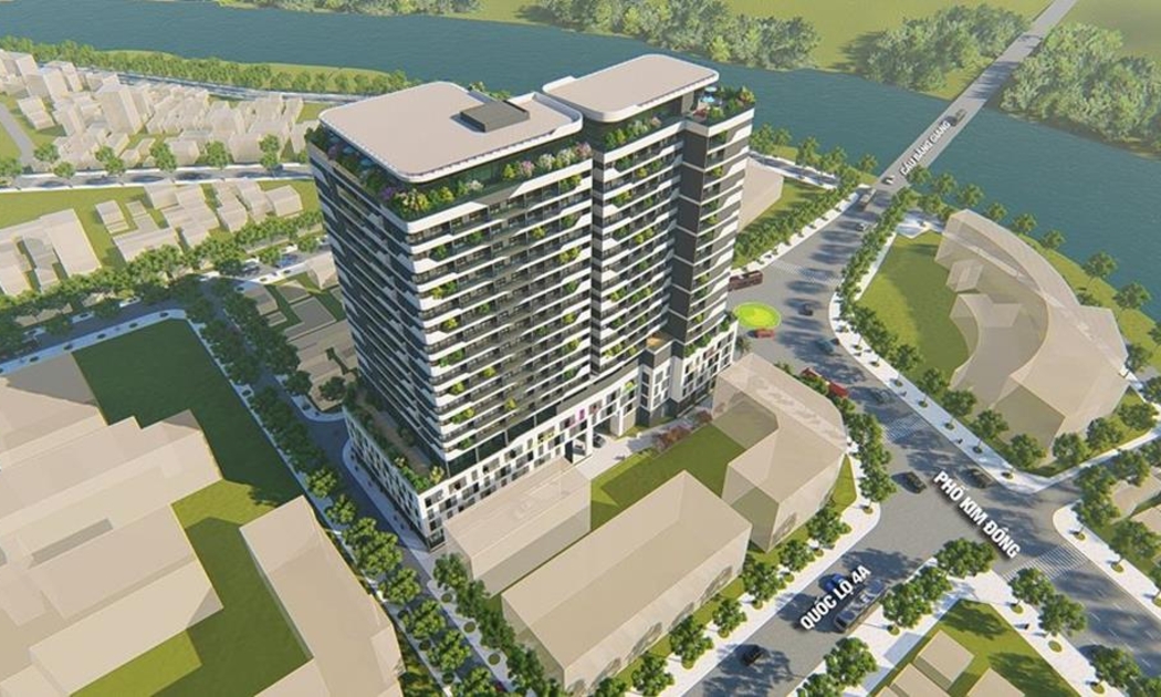 Phối cảnh chung cư cao cấp đầu tiên tại thành phố Cao Bằng - Ha Noi Phoenix Tower.