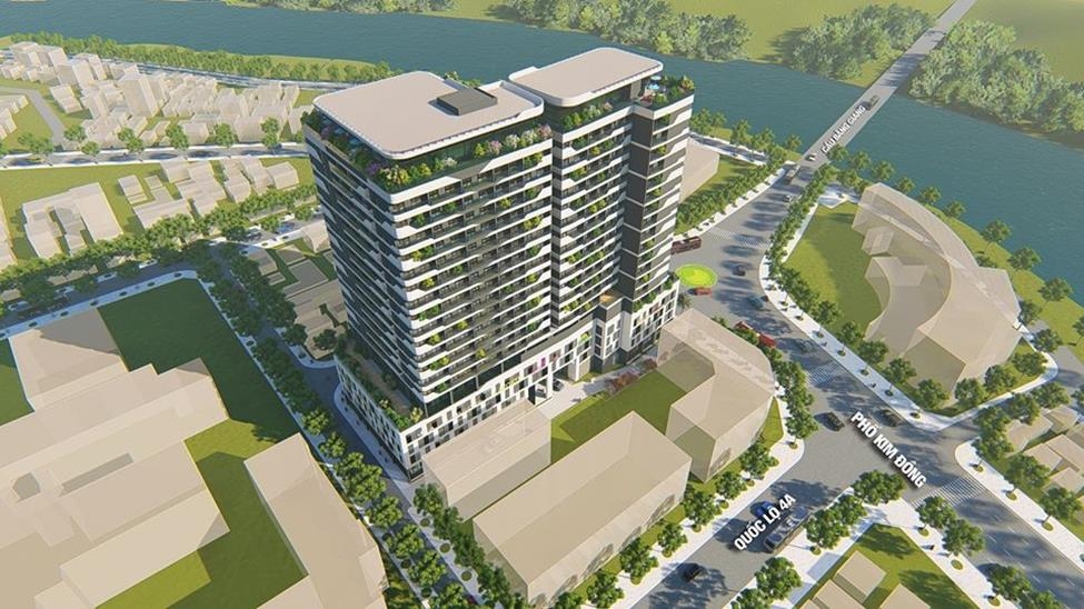 Phối cảnh chung cư cao cấp đầu tiên tại thành phố Cao Bằng - Ha Noi Phoenix Tower.