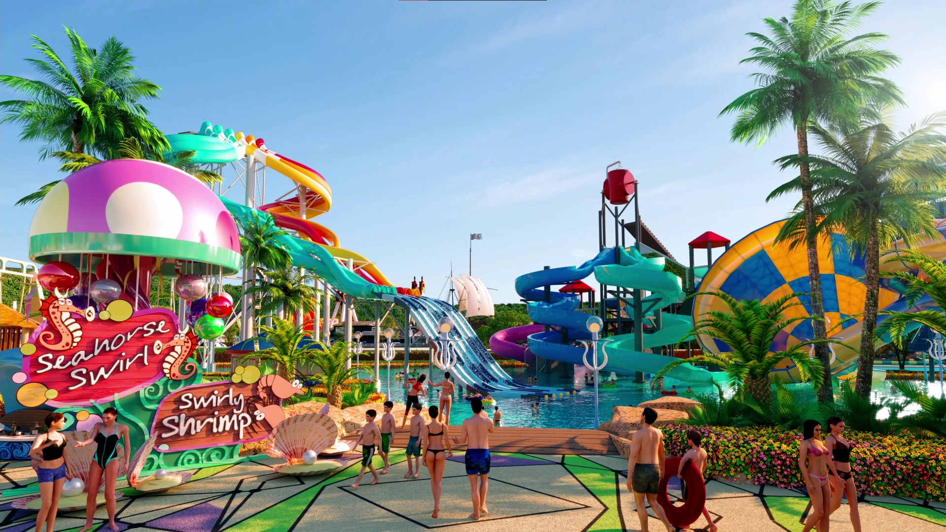 Dự kiến vận hành quý 4/2022, Florida Water Park hứa hẹn mang đến những sắc màu mới lạ cho NovaWorld Phan Thiet.