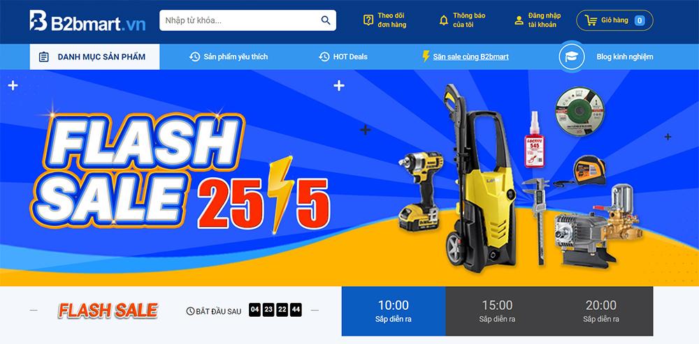 Sàn thương mại điện tử B2bmart tung loạt ưu đãi khủng dịp Flash Sale 25/5 (Nguồn: B2bmart.vn).