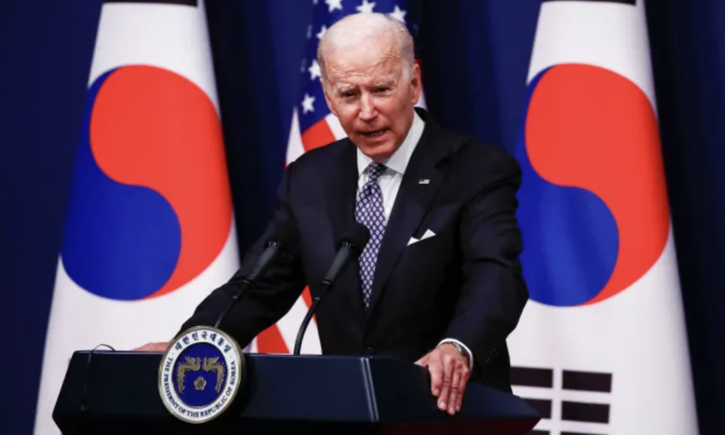 Tổng thống Mỹ Joe Biden tại một cuộc họp báo tại phủ Tổng thống Hàn Quốc ở Seoul hôm 21/5 - Ảnh: Reuters.