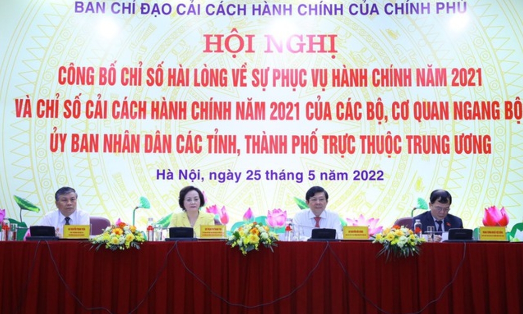 Hội nghị Công bố Chỉ số hài lòng về sự phục vụ hành chính năm 2021 (SIPAS 2021) và Chỉ số Cải cách hành chính năm 2021 của các bộ, ngành, các tỉnh/ thành phố trực thuộc Trung ương