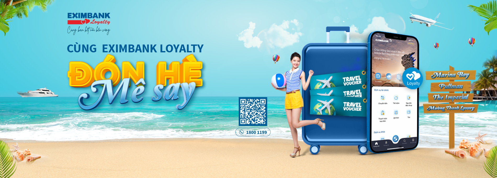 Nhiều chương trình đặc sắc chào đón mùa hè với nhiều phần quà hấp dẫn từ Eximbank Loyalty.
