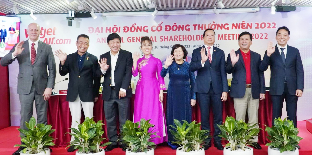 Thành viên HĐQT Vietjet nhiệm kỳ 2022-2027 ra mắt ( ảnh N.Q).