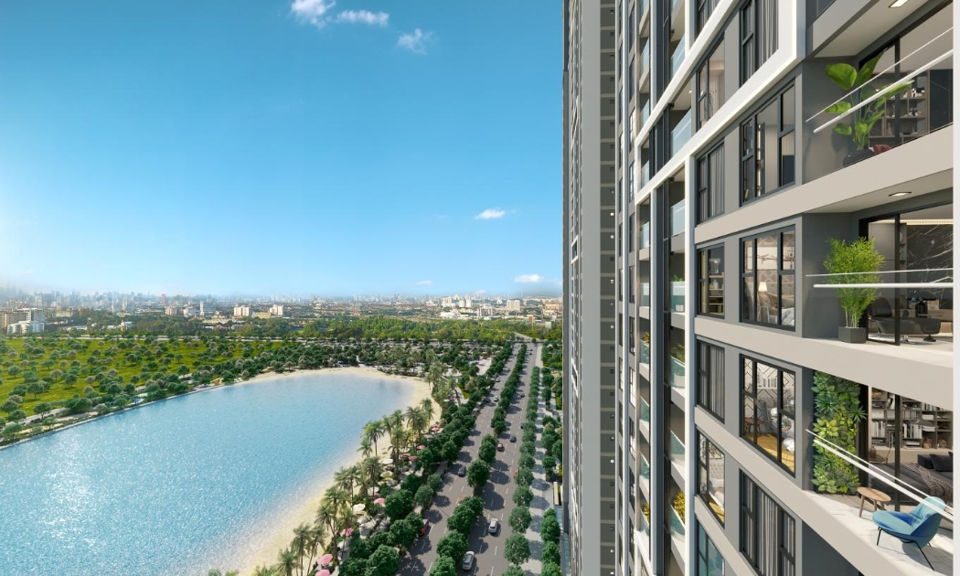 Không khí trong lành cùng quang cảnh xanh mát nơi ban công căn hộ Masteri West Heights giúp mọi cư dân khởi đầu ngày mới đầy hứng khởi.