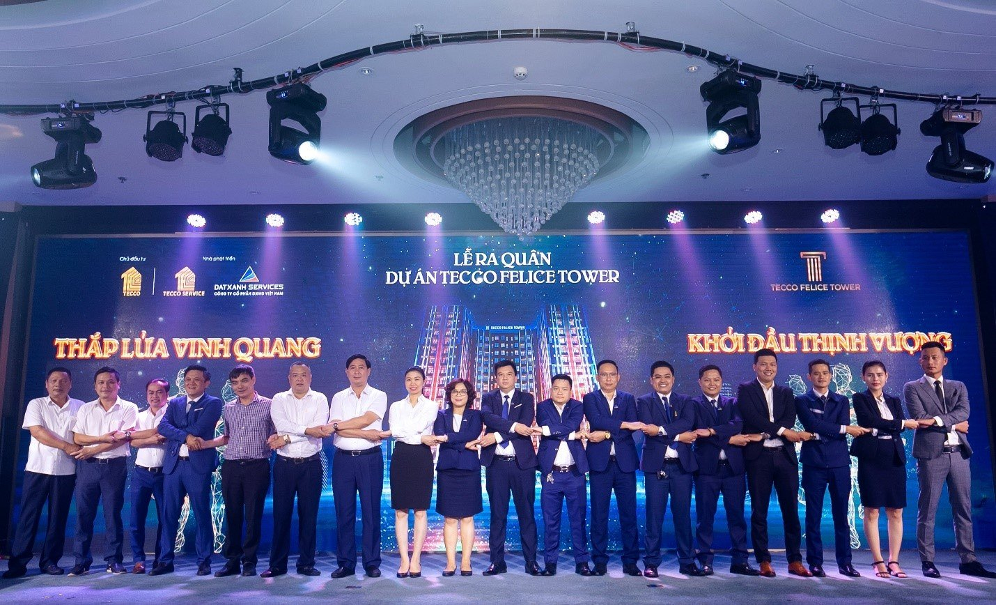 Chủ đầu tư, nh&agrave; ph&aacute;t triển dự &aacute;n c&ugrave;ng c&aacute;c đại diện nh&agrave; ph&acirc;n phối dự &aacute;n Tecco Felice Tower.