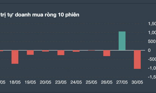 Giao dịch tự doanh 30/5: Gom cổ phiếu bán lẻ phiên thứ tư liên tiếp 