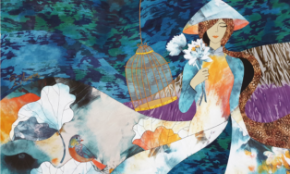 Ảnh minh họa: Vải vụn được dùng để tạo ra các bức tranh độc đáo