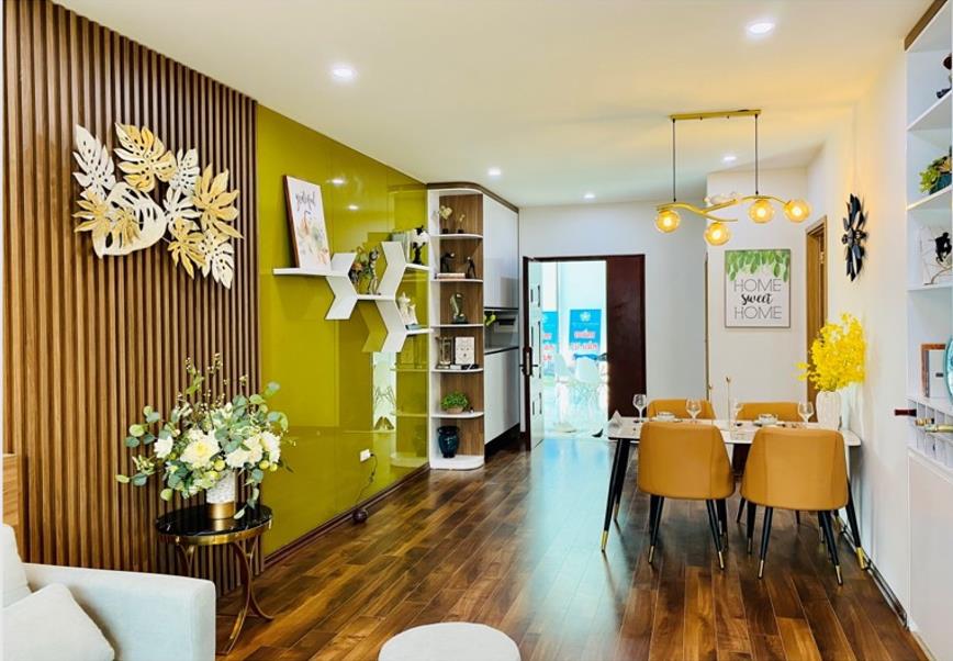 Căn hộ mẫu chung cư Tecco Diamond tại trung t&acirc;m Thanh Tr&igrave;.