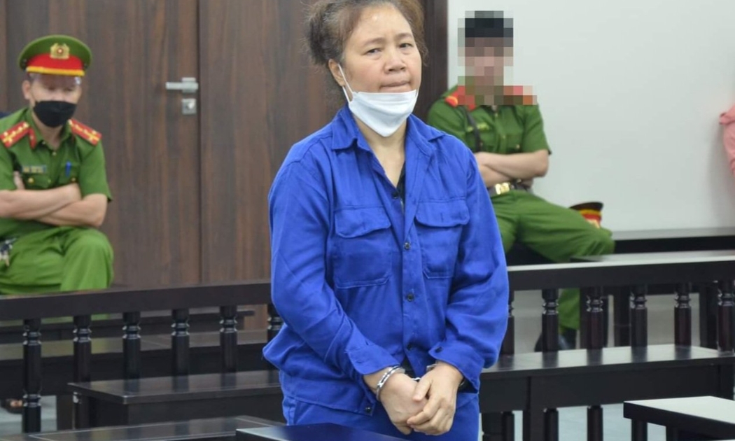 Bị cáo Nguyễn Thanh Nga tại tòa.
