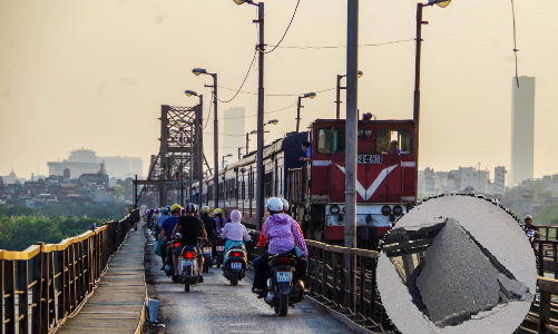 Oằn mình gánh tải, cầu Long Biên 120 năm tuổi cứ 