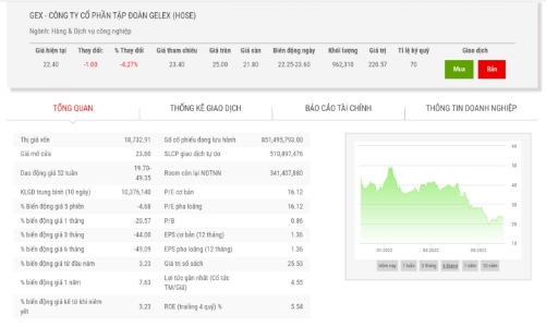 GEX điều chỉnh ngày trả cổ tức 5% năm 2021 sang 18/7 tới