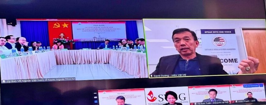 Ông David Dương, Chủ tịch Hiệp hội doanh nhân Việt Mỹ (VABA) cho rằng cần có kho chứa riêng cho hàng hoá Việt để giảm chi phí - Ảnh: ITN.