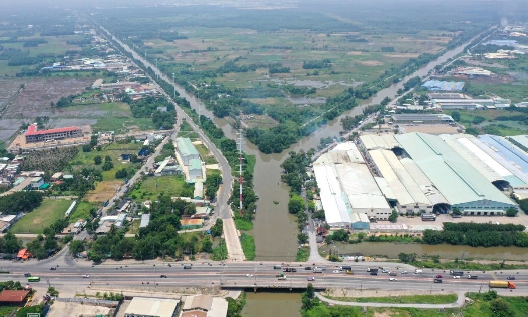 Khu vực xã Tân Thới Nhì, huyện Hóc Môn, nằm trong quy hoạch Khu đô thị Tây Bắc, TP.HCM.