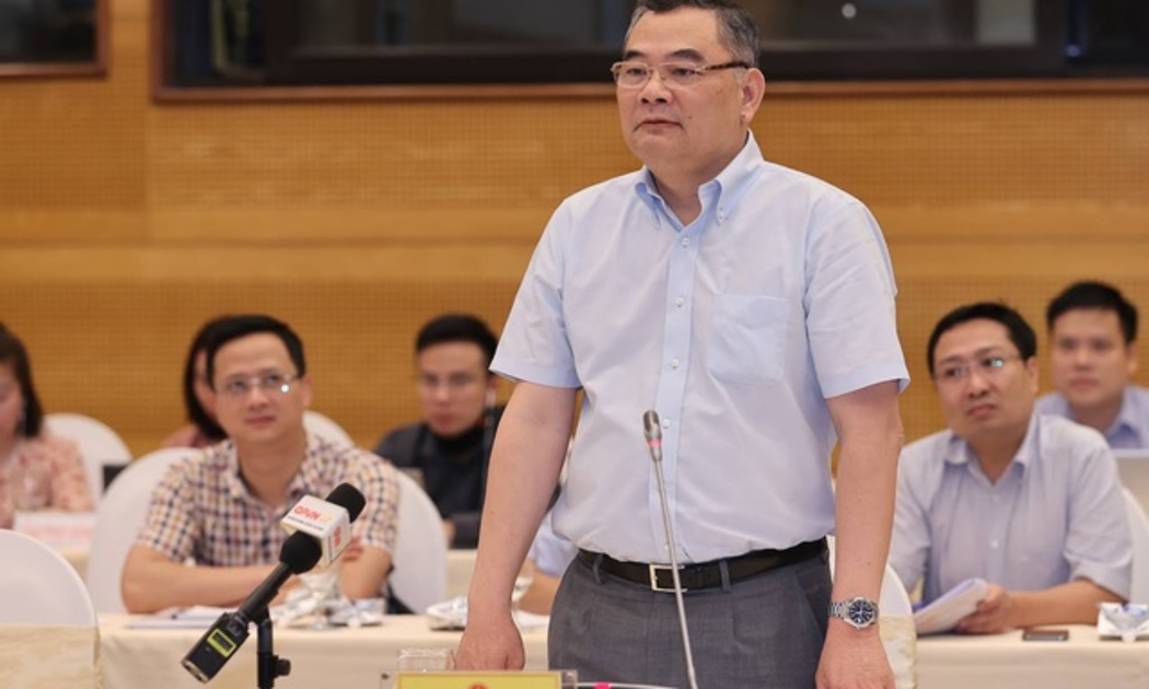 Trung tướng Tô Ân Xô, Chánh Văn phòng Bộ Công an tại họp báo - Ảnh: VGP
