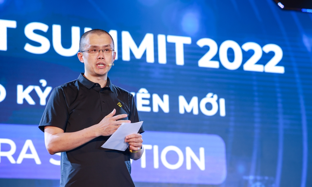 CEO Binance Changpeng Zhao tại sự kiện Việt Nam NFT Summit 2022 diễn ra sáng 4/6 tại Hà Nội.