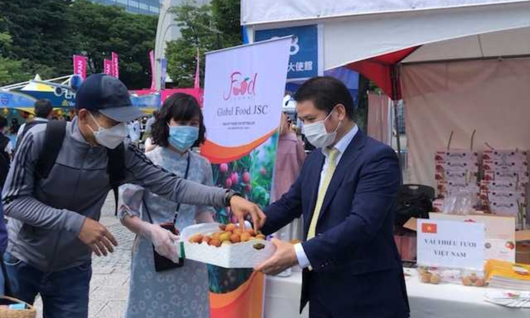Vải tươi của Việt Nam được đông đảo người dân Nhật Bản