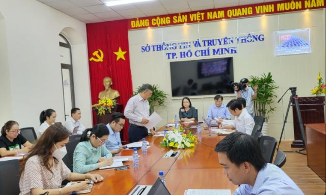 Sở Thông tin và Truyền thông và Sở Tư pháp tổ chức hội nghị trực tuyến thí điểm khai thác, sử dụng dữ liệu số hóa sổ hộ tịch TP.HCM.