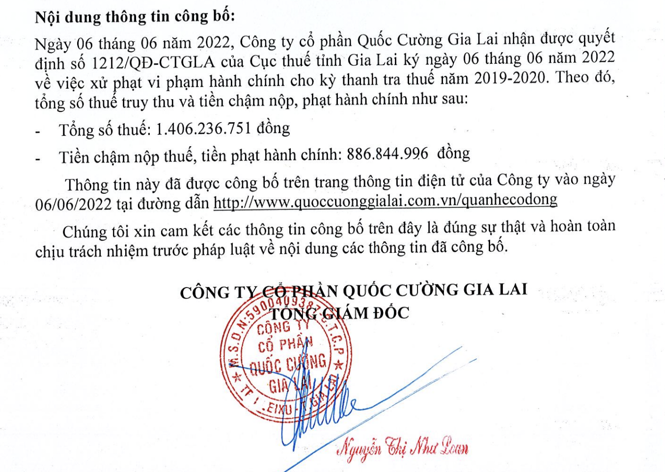 QCG bị xử phạt. 