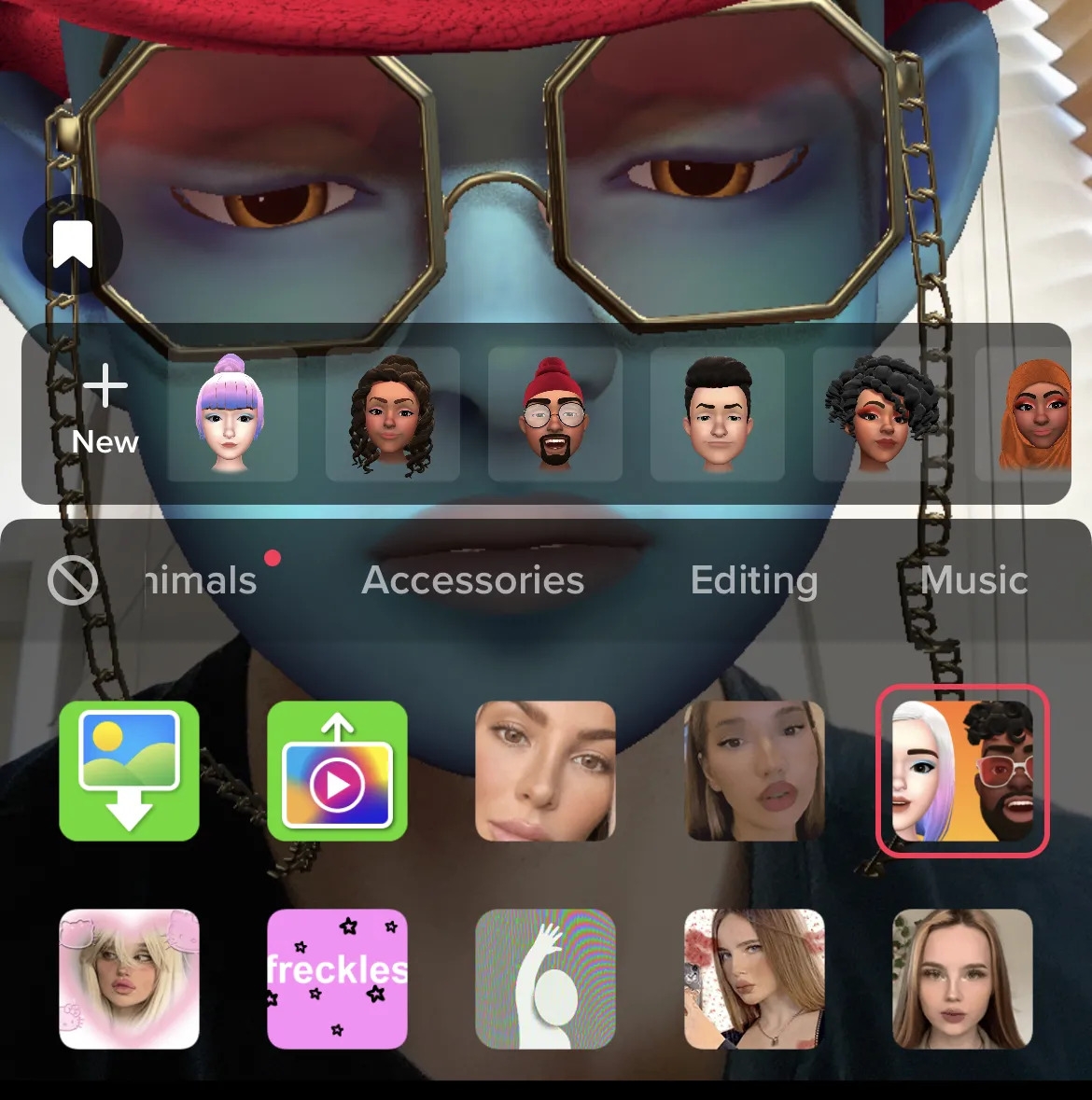 T&iacute;nh năng avatar mới c&oacute; thể truy cập được từ c&aacute;c hiệu ứng video được chọn. Ảnh: The Verge.