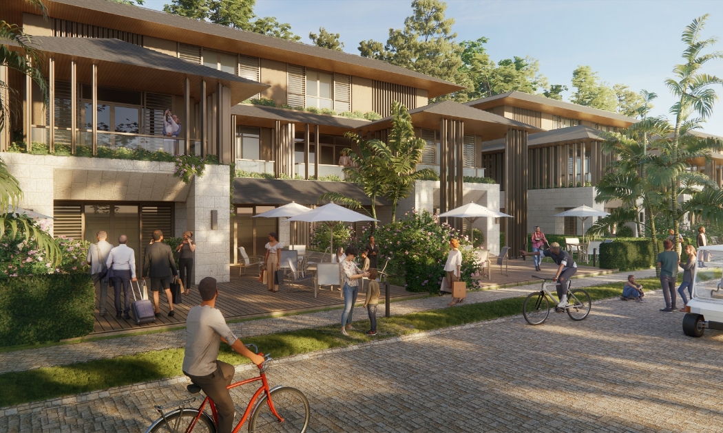 Phối cảnh mô hình Shop Villa tối ưu hóa kỳ nghỉ tại Sun Secret Valley.