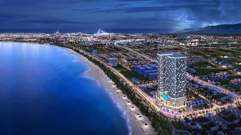 Asiana Đà Nẵng tọa lạc trên mặt tiền cung đường biển xanh Nguyễn Tất Thành, một trong những cung đường ven biển đẹp nhất Việt Nam.