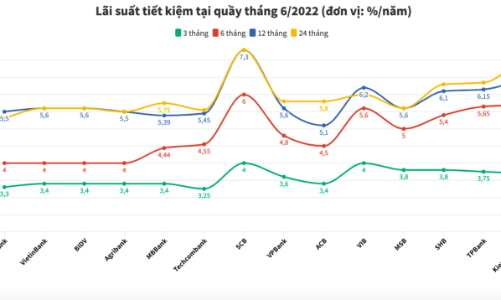 Lãi suất tiết kiệm ngân hàng nào cao nhất tháng 6/2022?