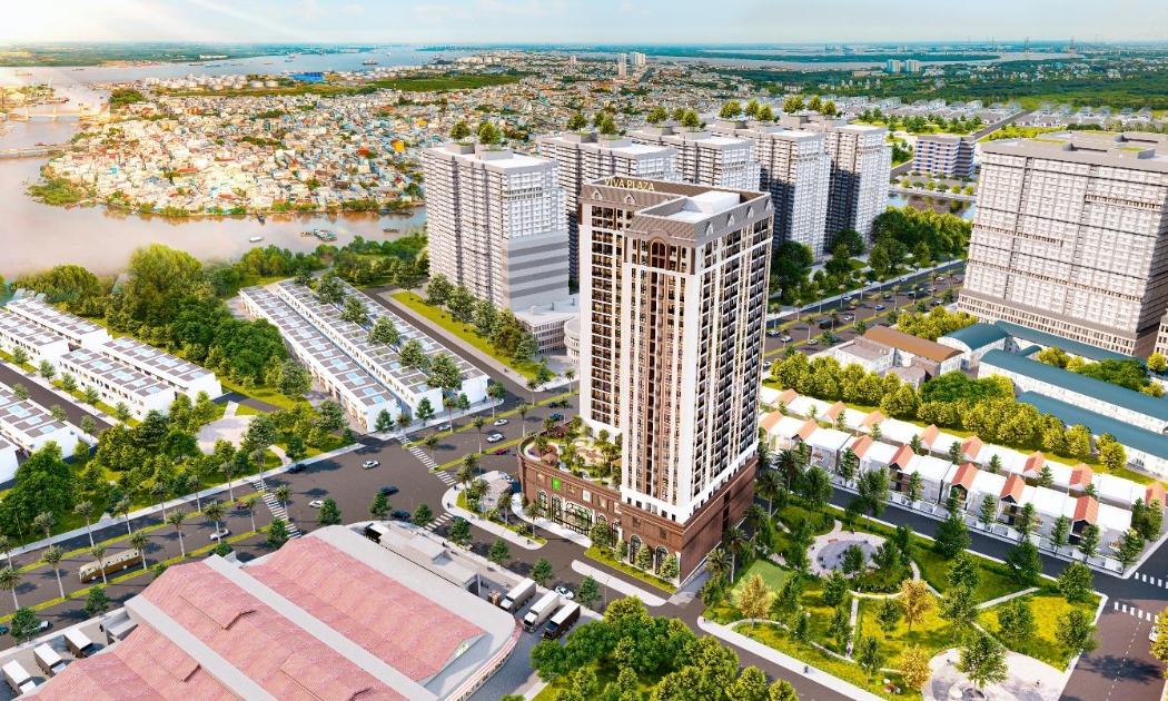 Phối cảnh Viva Plaza tọa lạc trong khu vực phát triển sầm uất của quận 7, Tp.HCM (www.viva-plaza.vn).
