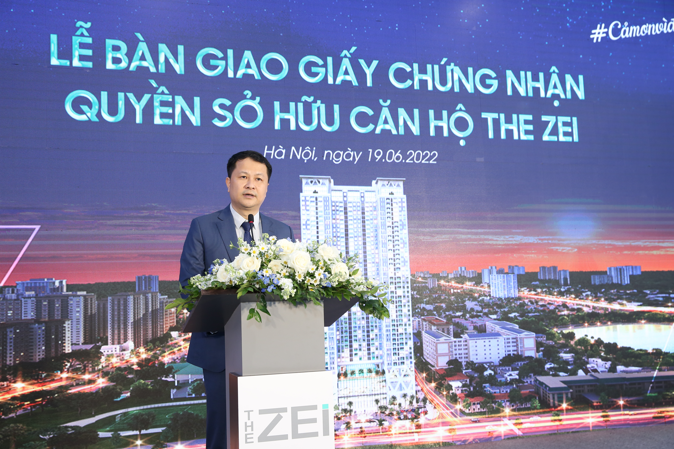 Ông Đặng Xuân Tâm - Đại diện Chủ đầu tư HDMon phát biểu tại sự kiện.