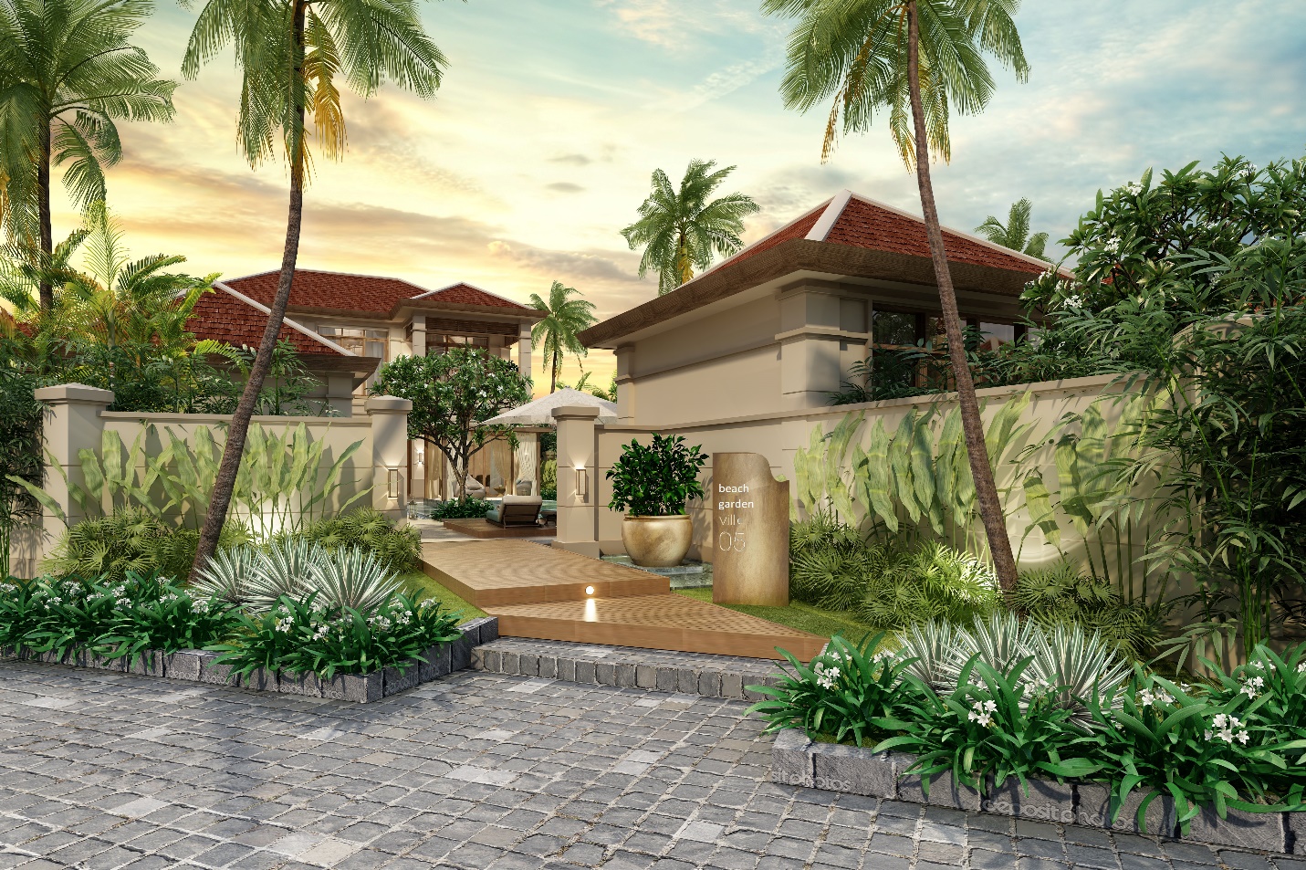 Không gian xanh với mật độ cây xanh mặt nước cao là điểm đặc trưng thu hút của Fusion Resort & Villas Đà Nẵng.
