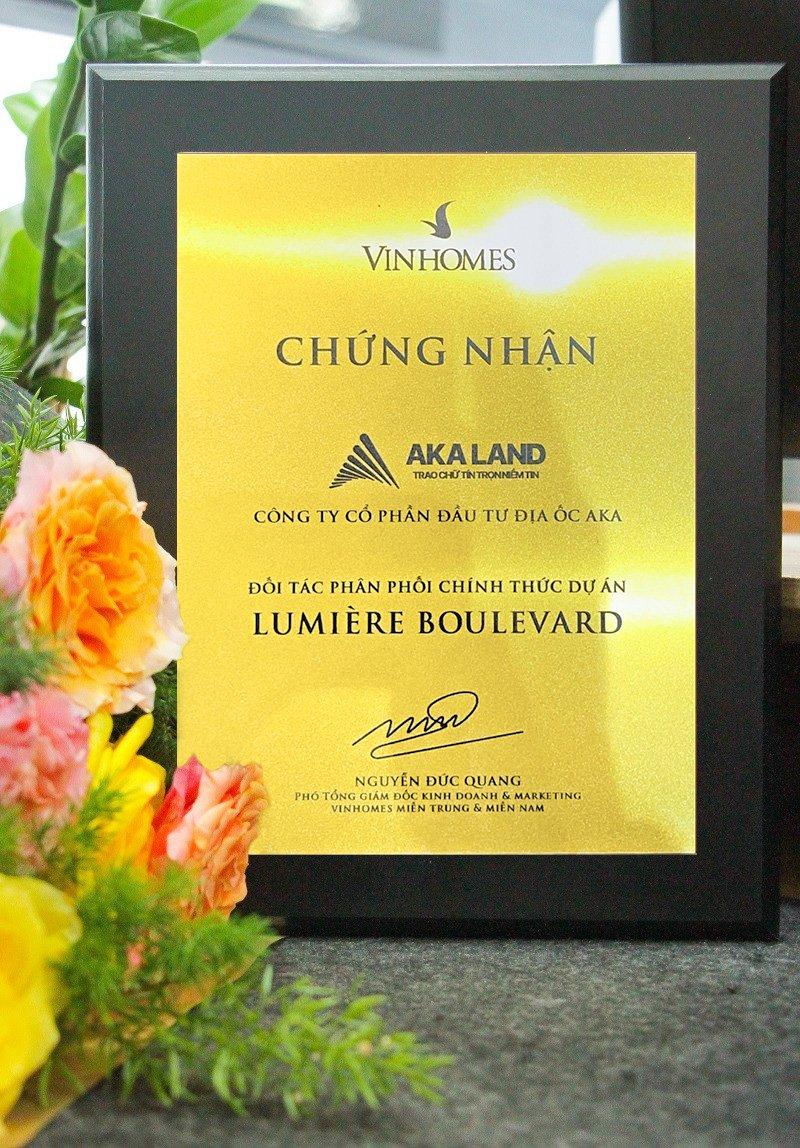 Aka Land - đơn vị ph&acirc;n phối dự &aacute;n Lumi&egrave;re Boulevard.