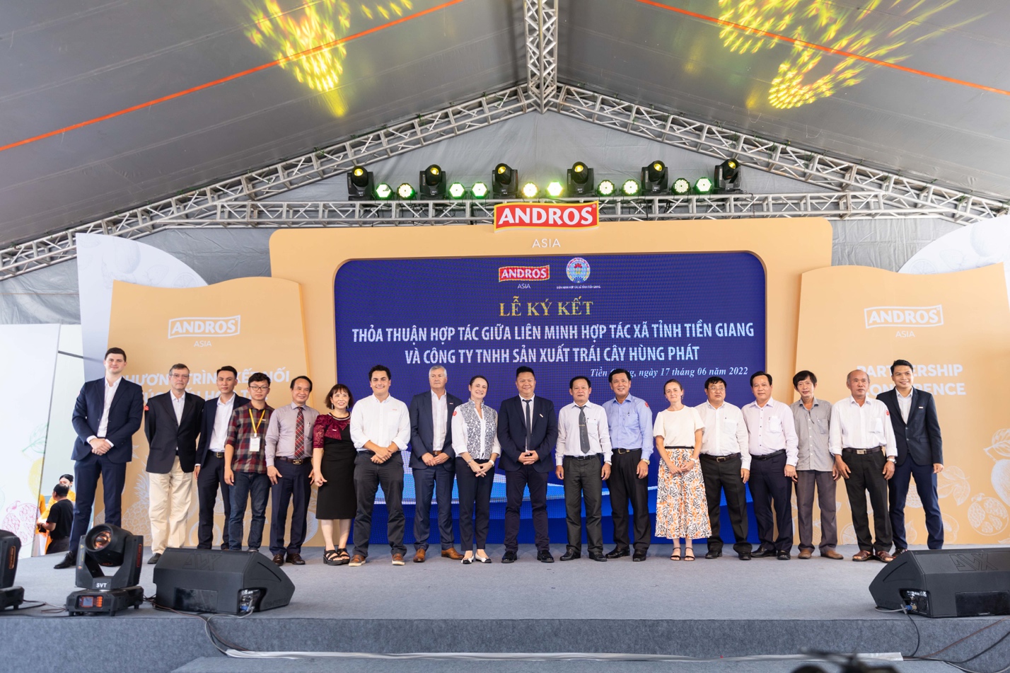 Chương trình Kết nối Xúc Tiến Hợp tác có sự quan tâm của chính quyền tỉnh Tiền Giang, Lãnh sự Quán Pháp, Tập đoàn ANDROS tại Pháp.