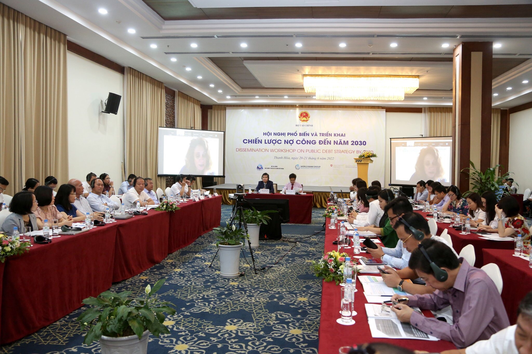 Toàn cảnh hội nghị phổ biến Chiến lược nợ công đến năm 2030.