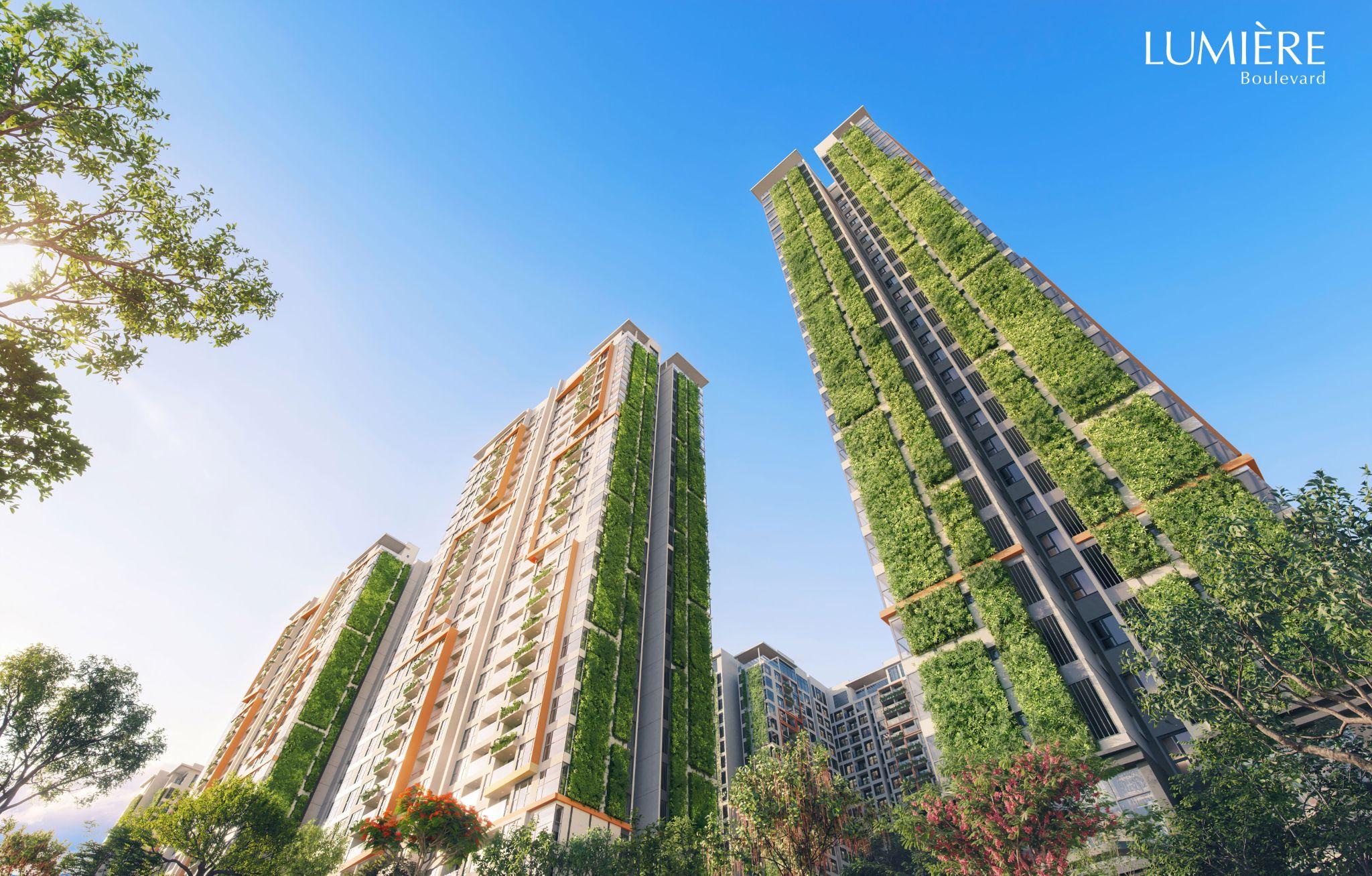 Lumière Boulevard nổi bật với kiến trúc xanh 3D hàng đầu Việt Nam