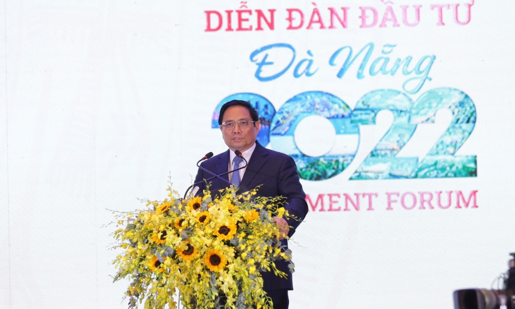 Thủ tướng Phạm Minh Chính tại Diễn đàn Đầu tư Đà Nẵng 2022.