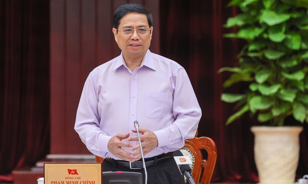 Thủ tướng Chính phủ Phạm Minh Chính tại buổi làm việc - Ảnh: VGP