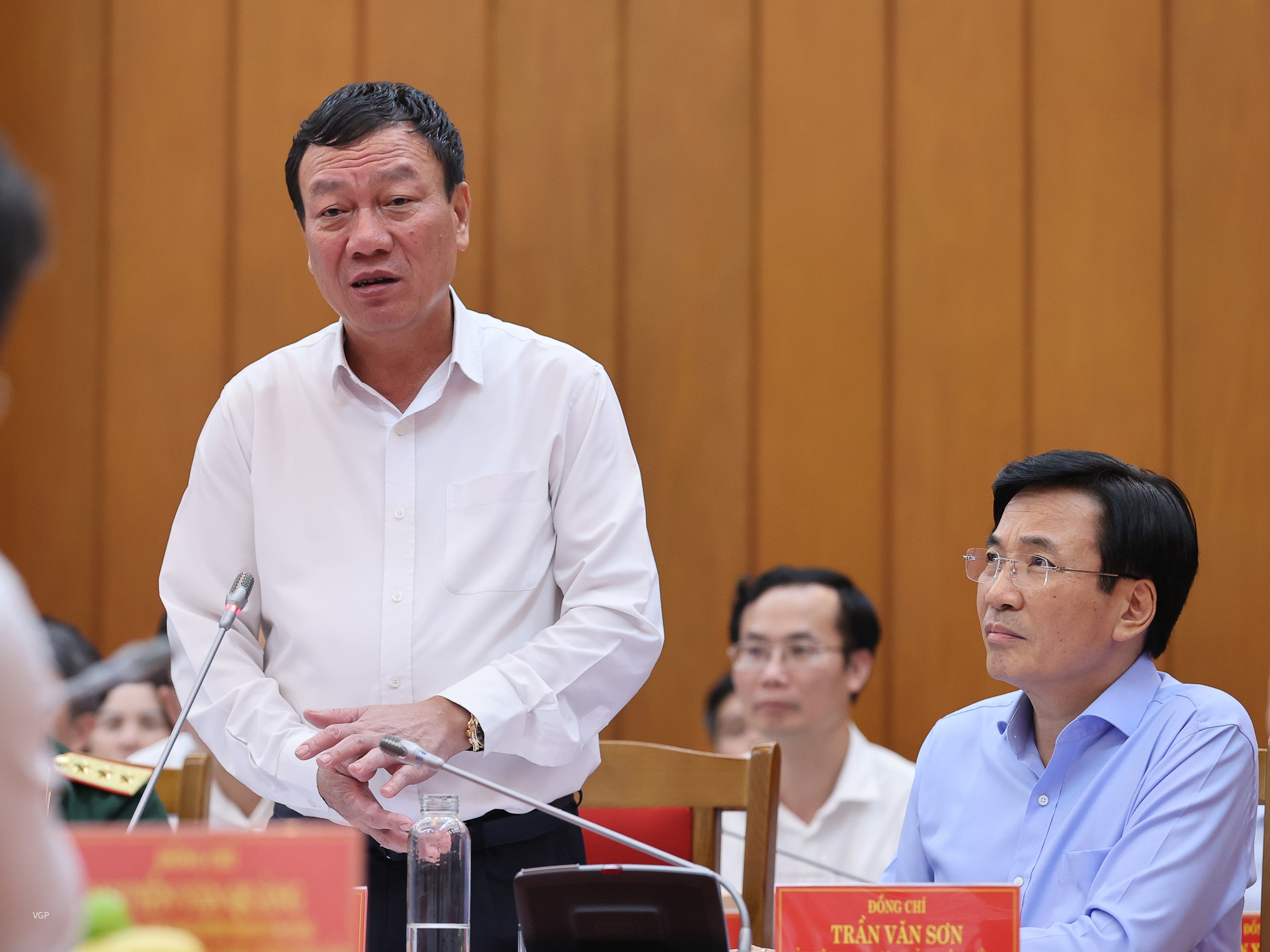 Tổng Thanh tra Ch&iacute;nh phủ Đo&agrave;n Hồng Phong ph&aacute;t biểu tại buổi l&agrave;m việc - Ảnh VGP