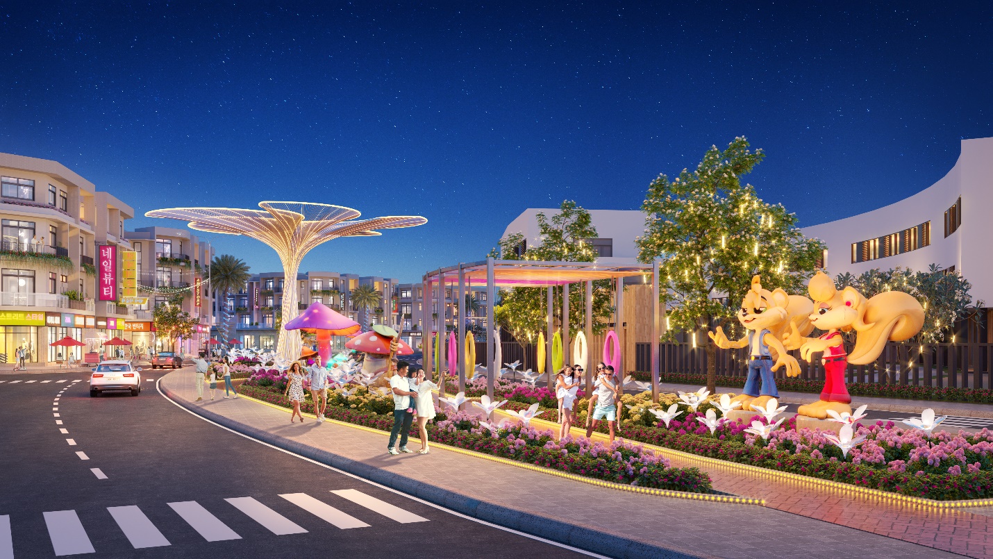 Lấy cảm hứng từ c&ocirc;ng vi&ecirc;n Everland của xứ sở kim chi, c&ocirc;ng vi&ecirc;n &aacute;nh s&aacute;ng tại Kỳ Co Gateway hứa hẹn l&agrave; nơi diễn ra c&aacute;c lễ hội m&agrave;u sắc thu h&uacute;t cư d&acirc;n v&agrave; du kh&aacute;ch.