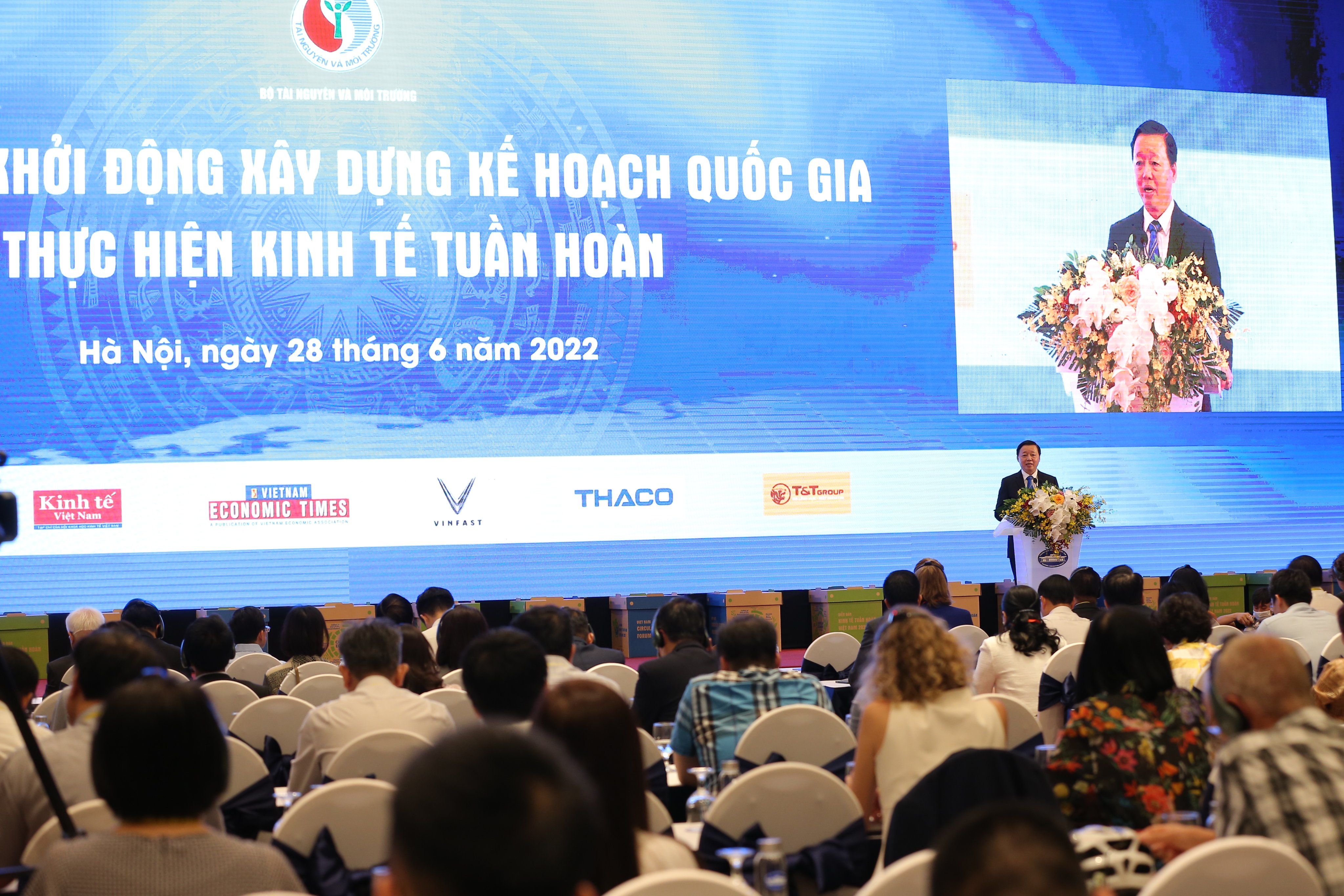 Hội nghị khởi động xây dựng kế hoạch hành động quốc gia thực hiện kinh tế tuần hoàn do Bộ Tài nguyên và Môi trường tổ chức ngày 28/6/2022.