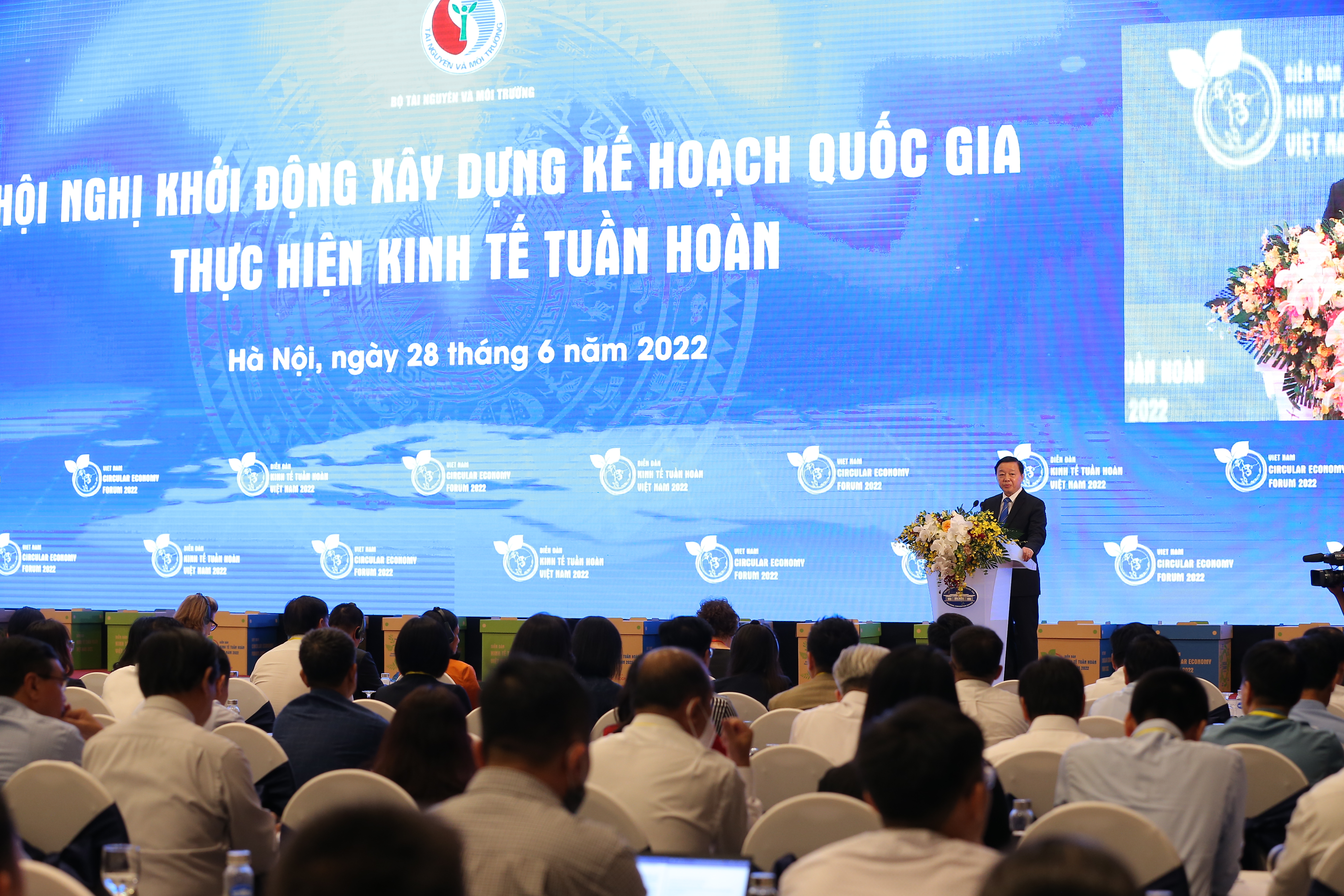 Bộ trưởng Tài nguyên và Môi trường Trần Hồng Hà phát biểu khai mạc hội nghị