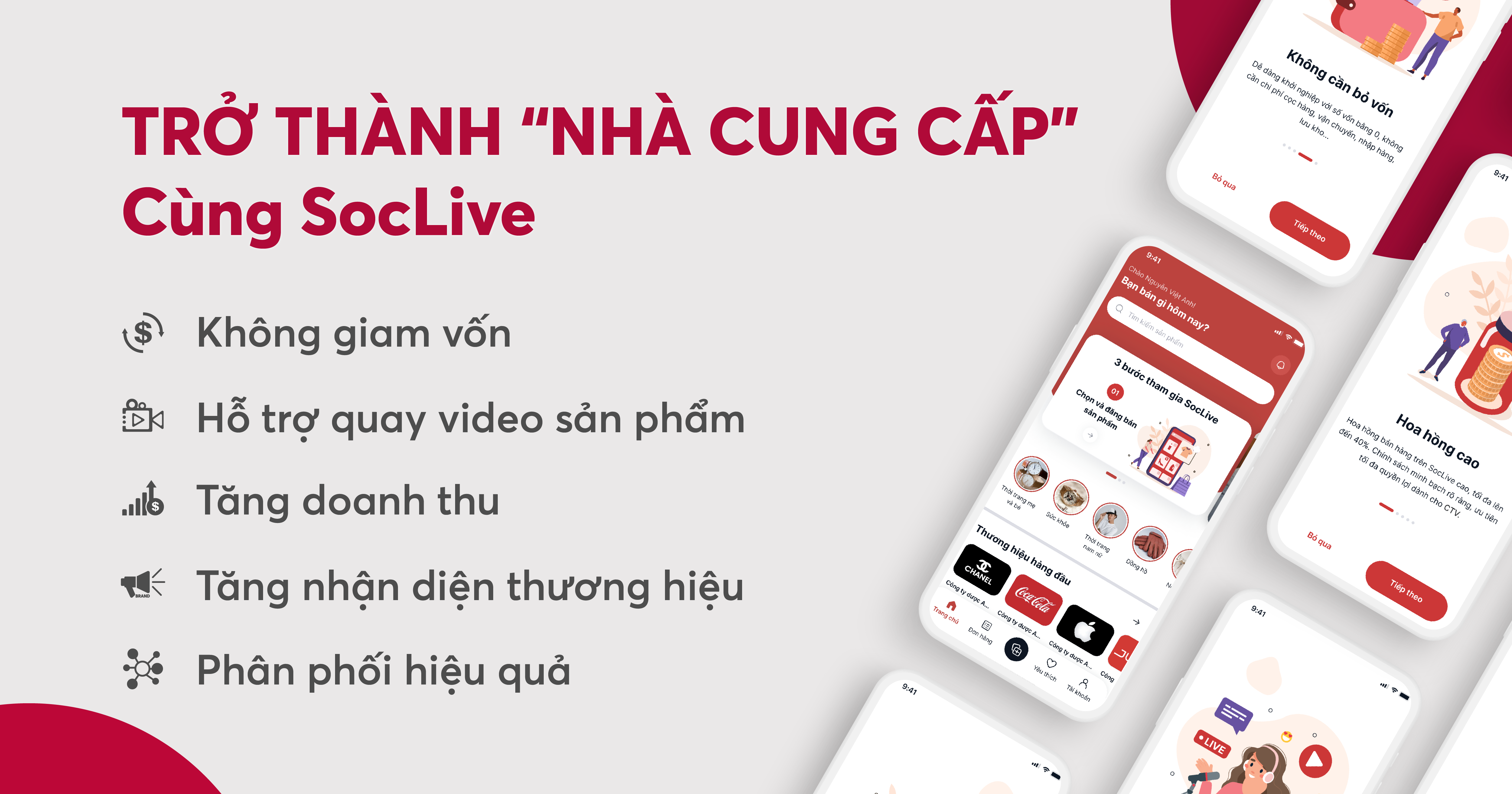 Những lợi &iacute;ch khi trở th&agrave;nh &ldquo;Nh&agrave; Cung Cấp&rdquo; C&ugrave;ng SocLive &nbsp;
