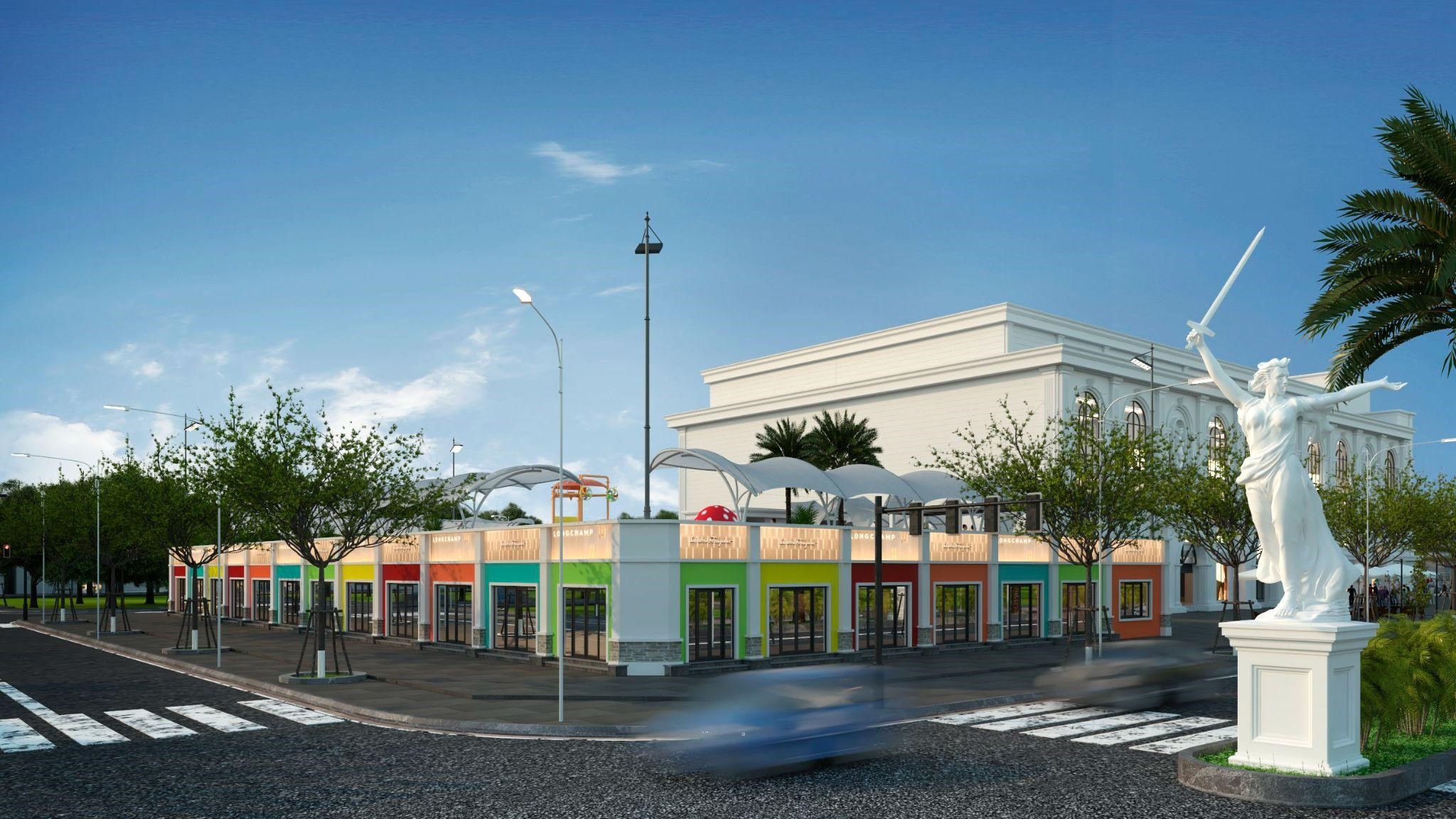 Khu vực BizShop mang phong c&aacute;ch nhiệt đới sẽ l&agrave; nơi sở hữu h&agrave;ng loạt c&aacute;c dịch vụ tiện &iacute;ch phục vụ kh&aacute;ch h&agrave;ng v&agrave; cư d&acirc;n.