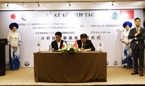 Vinacontrol Group và Nippon Kaiji Kentei Việt Nam ký kết hợp tác thúc đẩy hoạt động xuất khẩu viên nén gỗ 