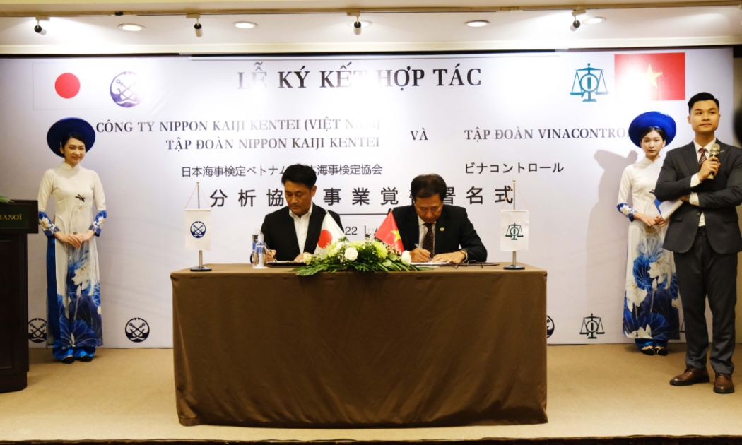 Lễ ký kết thỏa thuận hợp tác giữa Tập đoàn Vinacontrol và Nippon Kaiji Kentei Việt Nam được diễn ra tại khách sạn du Parc Hà Nội (Hotel du Parc Hanoi) vào ngày 30/06/2022.