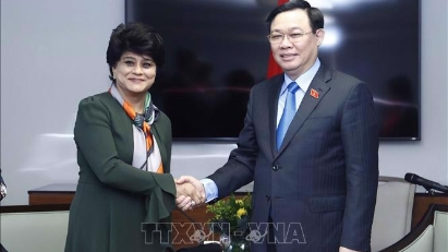 NA Chairman meets with British investors in Vietnam