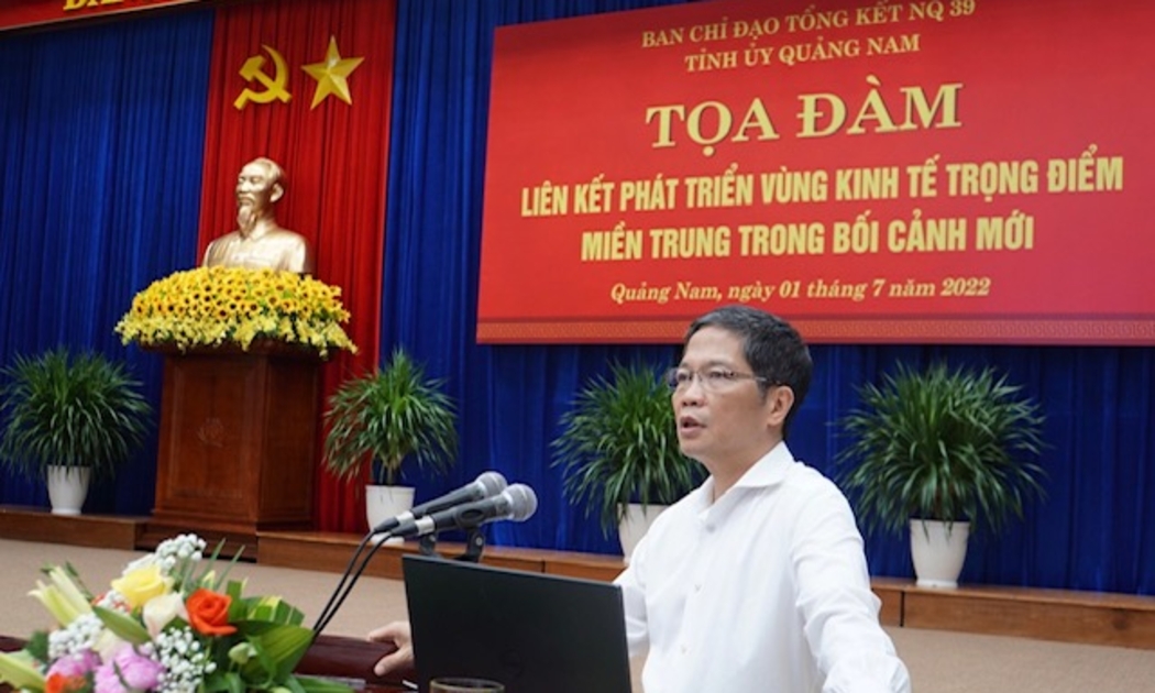 Ông Trần Tuấn Anh, UV Bộ Chính Trị, Trưởng Ban Kinh tế Trung ương, Trưởng ban Chỉ đạo tổng kết Nghị quyết 39-NQ/TW phát biểu chỉ đạo tại Tọa đàm.