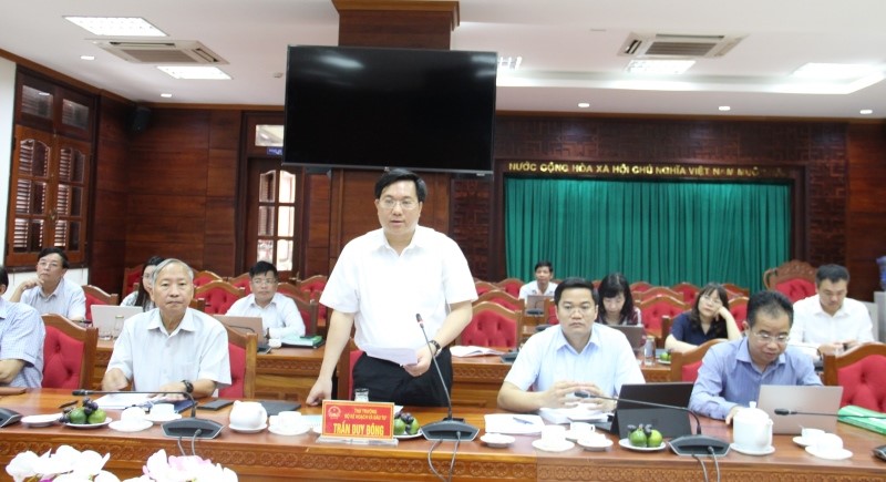 Đồng chí Trần Duy Đông, Thứ trưởng Bộ Kế hoạch và Đầu tư phát biểu tại cuộc họp.