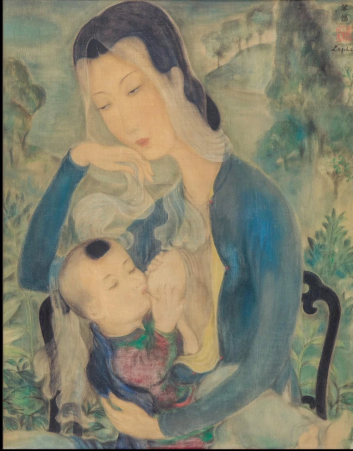 Bức tranh&nbsp;Maternite&nbsp; của họa sỹ L&ecirc; Phổ. Nguồn:&nbsp;Sotheby&rsquo;s.